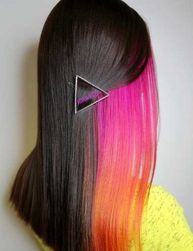 Цветное окрашивание кончиков волос дома