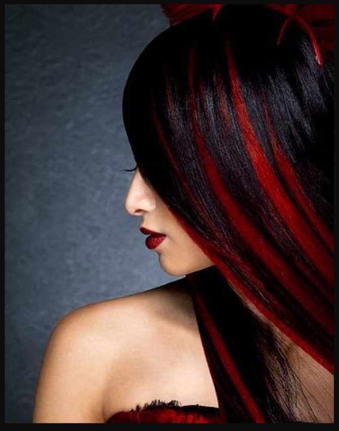 Окрашивание с красными прядями на темных, черных, русых и светлых волосах Узнайте о популярных техниках покраски и как сделать пряди красного цвета