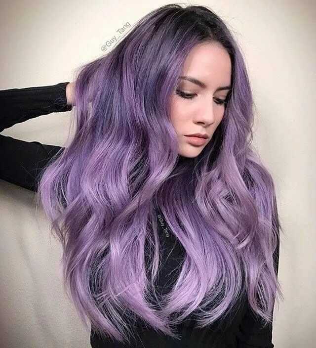 Омбре на светлых волосах: 7 видов - фиолетовые кончики на русых