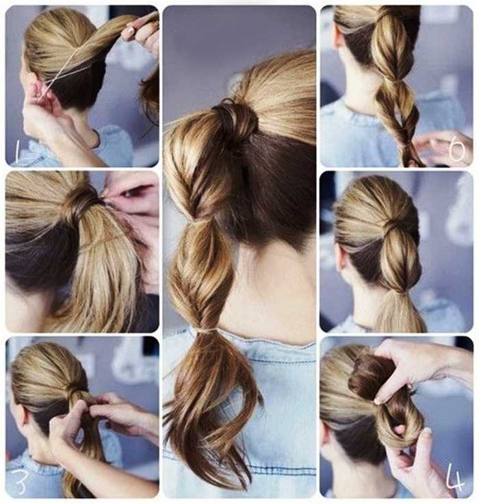 Как сделать красивый хвост на волосах разной длины