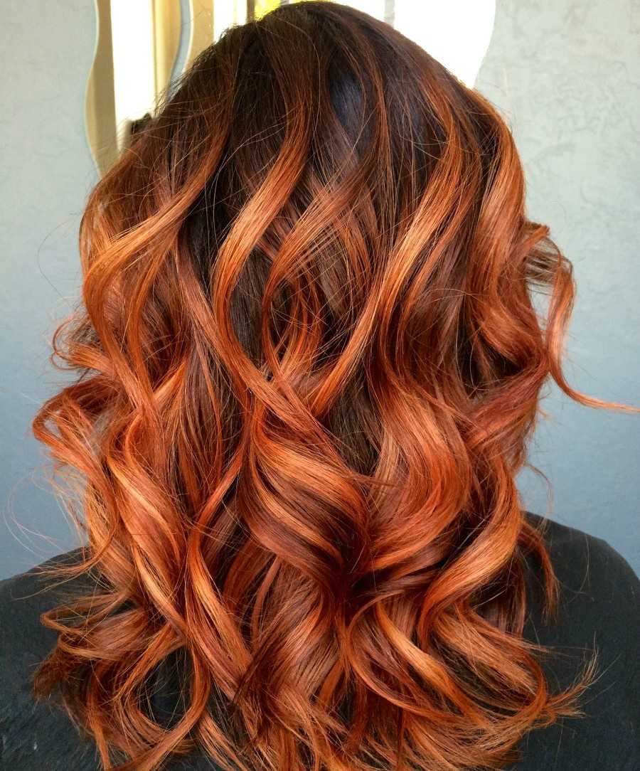 Окраска волос в рыжие оттенки фото