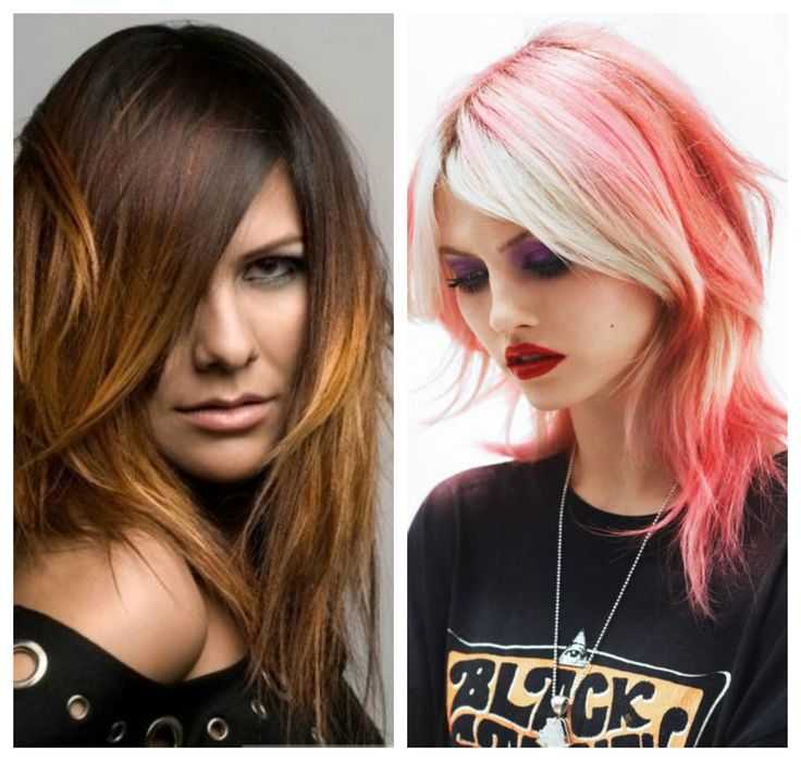 Окрашивание волос в два цвета на светлые и темные волосы