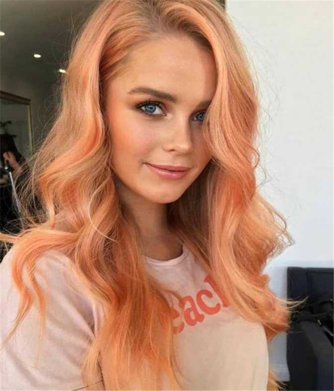Как выглядит персиковый цвет на коротких и длинных волосах Как получить нежный или яркий персиковый оттенок блондинке или брюнетке Обзор лучших средств для ухода за окрашенными волосами