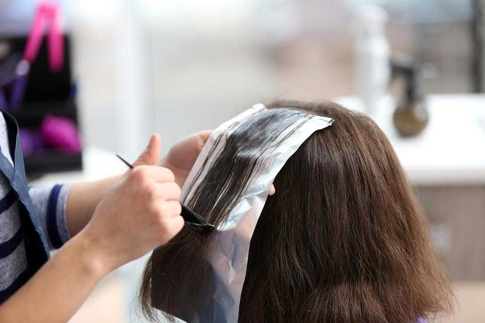 Участки волос при окрашивание