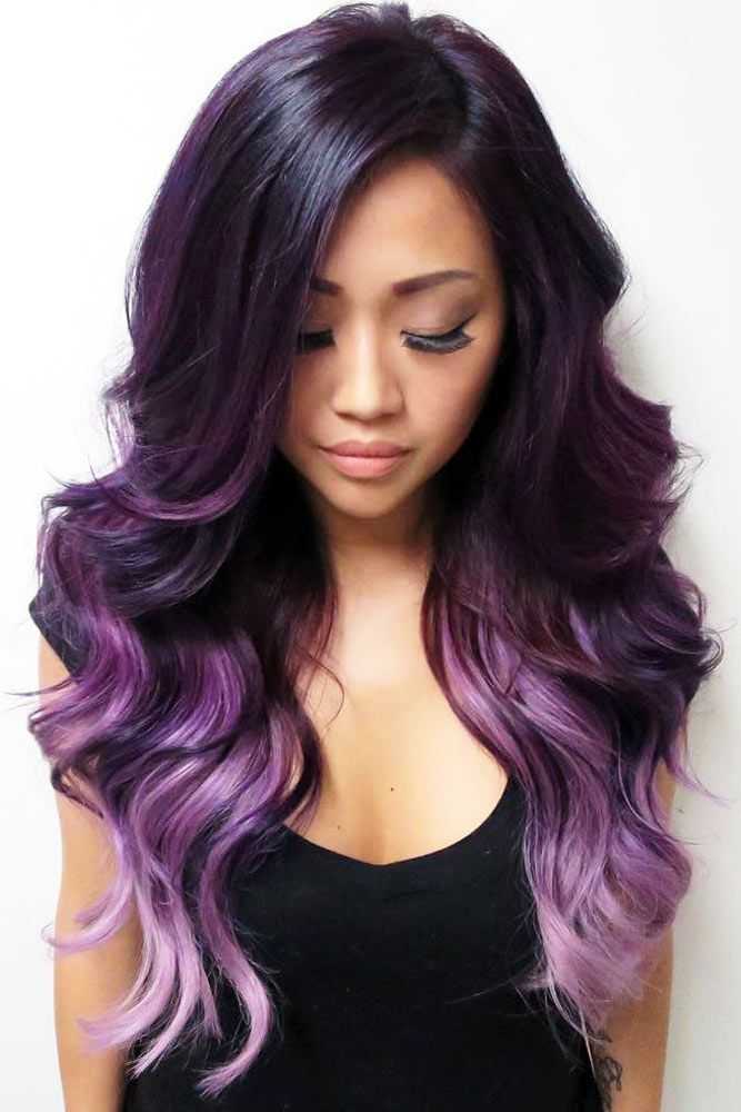 Какой цвет волос к фиолетовому платью