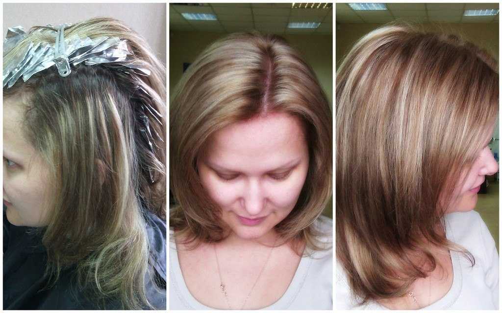 Техника выполнения мелирования на отросшие корни осветленных волос