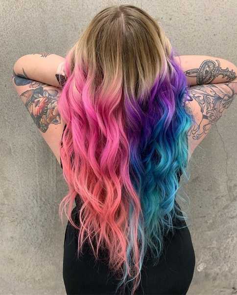 Разноцветные волосы (38 фото) – радужное настроение всегда с вами
