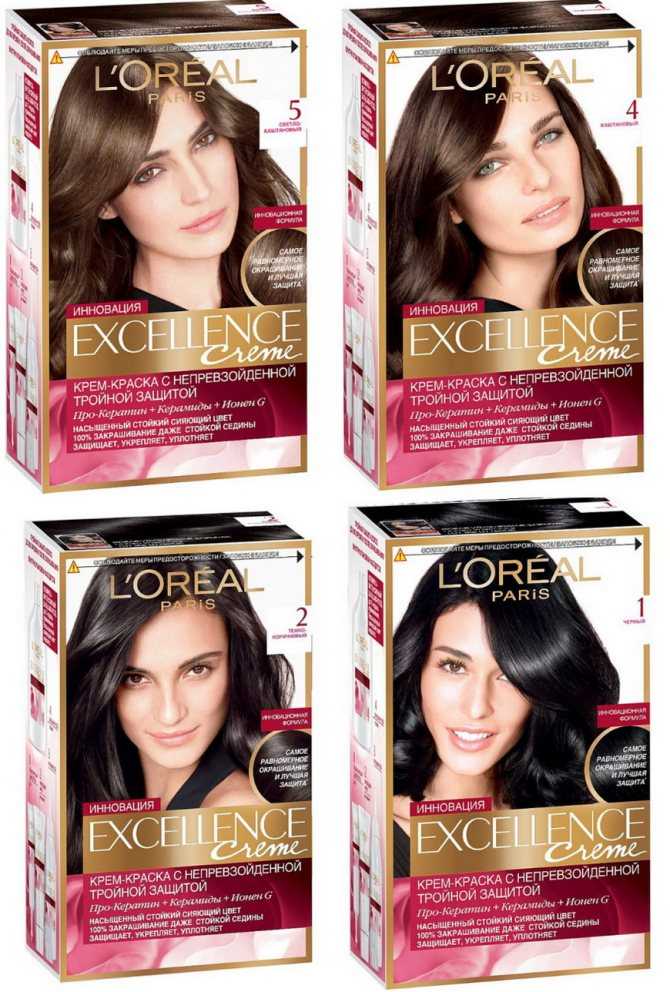 Краска лореаль экселанс: палитра цветов и оттенков для волос loreal excellence creme (крем)