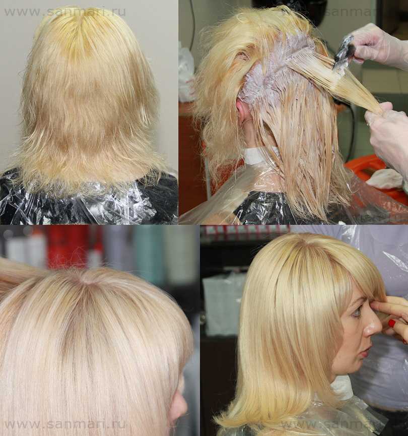 Как правильно окрашивать осветленные волосы только корни или все волосы