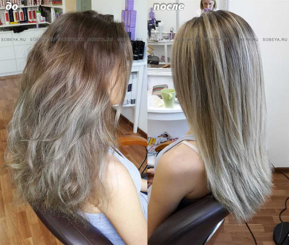 Мелирование краской на русые волосы фото до и после