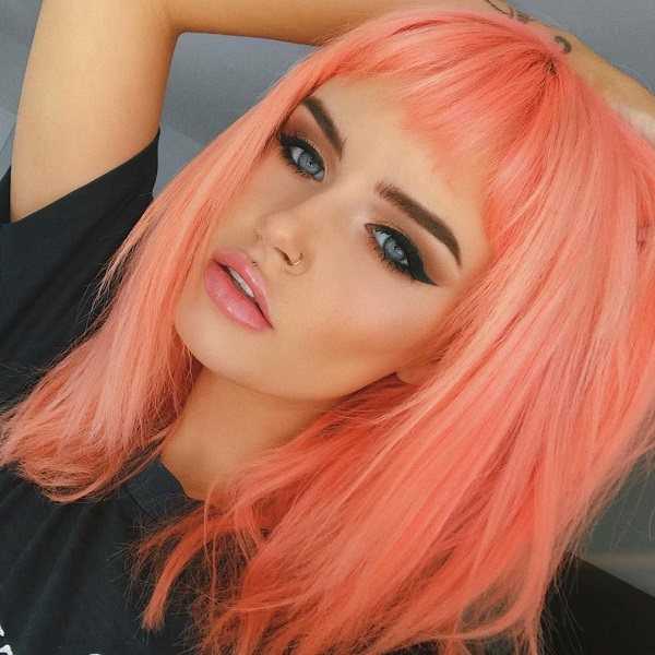 Персиковый цвет волос: советы по выбору оттенка и подборка фото для вдохновения