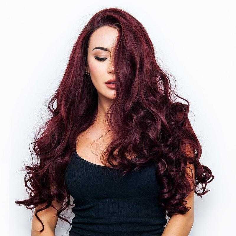Бордовый цвет волос: оттенки, фото, краска, как покраситься