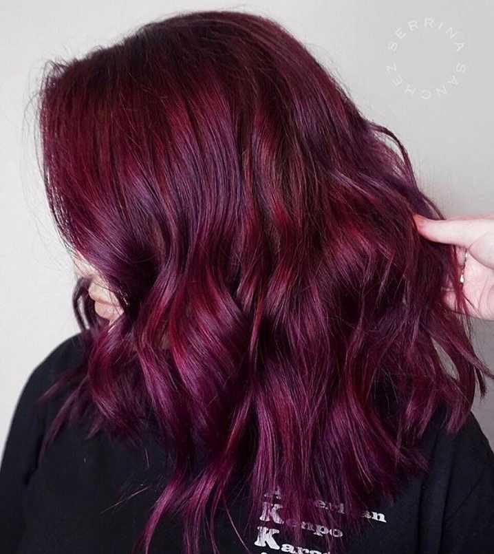 Бургунди и махагон - бордовый цвет волос (фото)