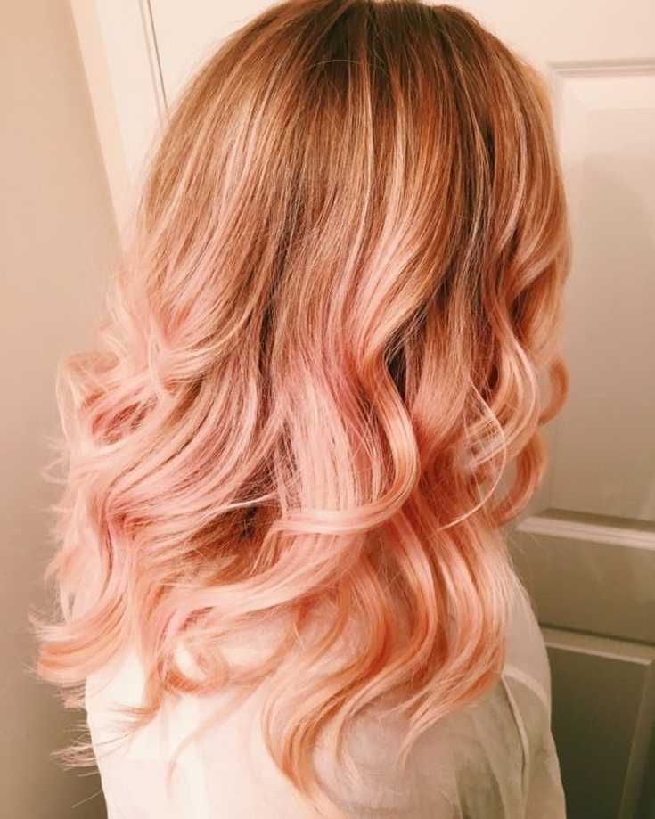 Персиковый цвет волос - кому идет этот оттенок (фото)