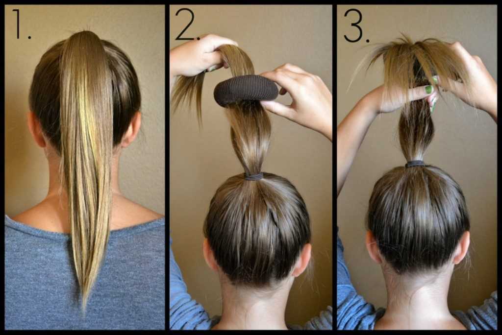 Как сделать на волосах пол-хвоста