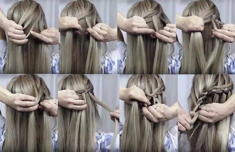 Коса водопад на короткие волосы. элегантная прическа водопад (50 фото) — пошаговая инструкция
